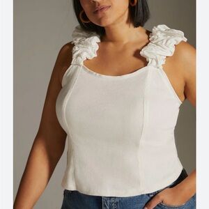 Anthropologie Ribbed Corset Tank